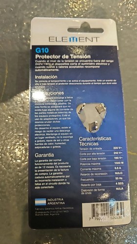 Protector De Tension Element G10 242/190v 1500w Gris Oscuro - 3