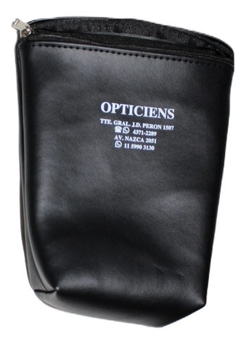 Neceser Negro Bolso Porta Cosmeticos Simil Cuero 1 Cierre Negro Lisa