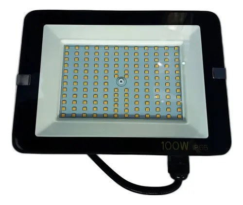 Reflector Led Bellalux 100w Ip65 Exterior 6500k Aluminio Blanco Frío Negro