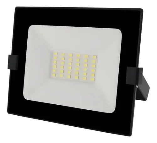 Reflector Led Bellalux 30w Luz Fría 6500k Ip65 Exterior Carcasa Negra Negro