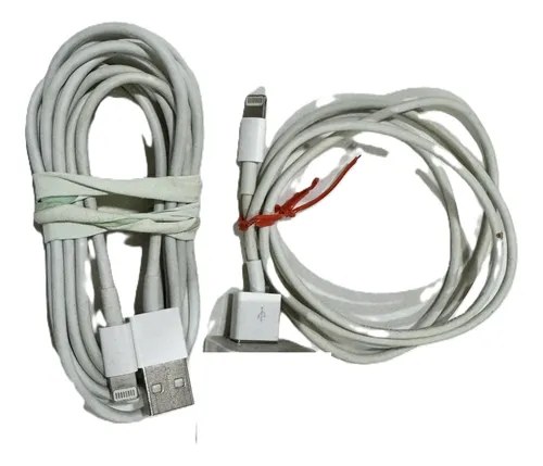 Pack iPhone + 2 Cable Usb Compatible Lightning 1 Metro Blanco