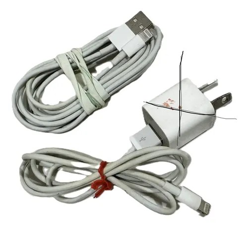 Pack iPhone + 2 Cable Usb Compatible Lightning 1 Metro Blanco - 3