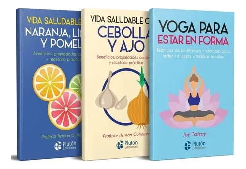 Combo 3 Libros Salud Natural Y Yoga - Plutón