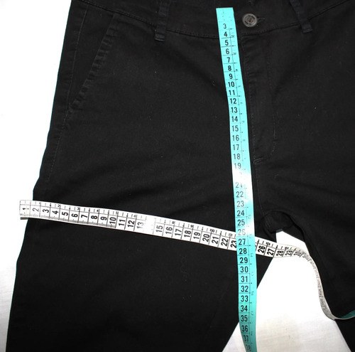 Pantalon El Don De Gabardina Negro Elastizado Hombre Negro Liso 30 S - 6