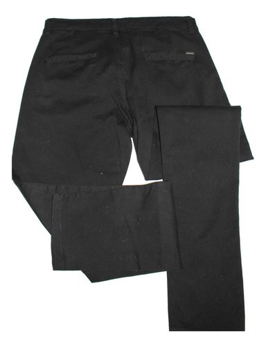 Pantalon El Don De Gabardina Negro Elastizado Hombre Negro Liso 30 S - 8