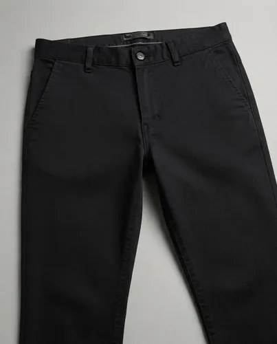 Pantalon El Don De Gabardina Negro Elastizado Hombre Negro Liso 30 S - 11