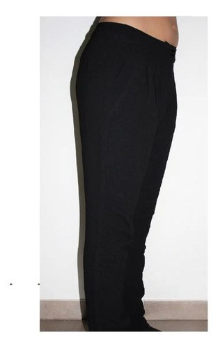 Pantalon Mujer Poliest Negro Travel Couture T 44 Importado Negro Liso 44 - 6