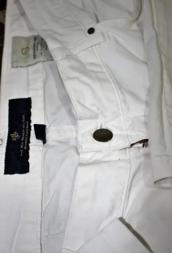 Pantalón Jean Blanco. Kevingston Elastizado T 44 Chupín. L Blanco Liso L - 4