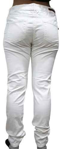 Pantalón Jean Blanco. Kevingston Elastizado T 44 Chupín. L Blanco Liso L - 10