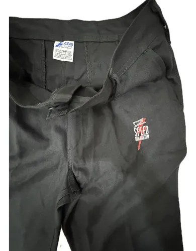 Pantalón Negro De Gabardina De Hombre Speed Unlimited T48 Negro Liso 48 - 7