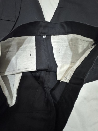 Pantalón Negro Hombre Marca Speed Unlimited, Gabardina 100% Negro Liso 46 - 7