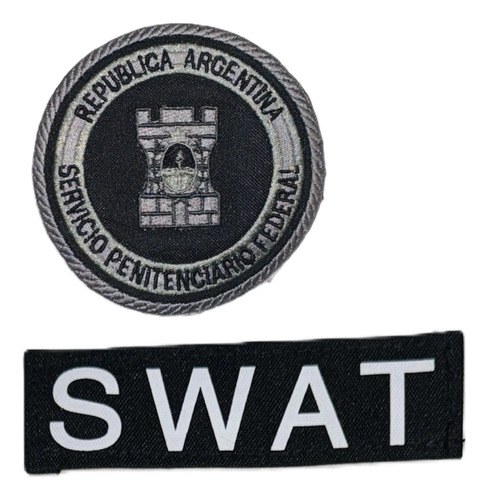 Parche Escudo Spf Servicio Penitenciario Federal 10x8 Cm Gris Oscuro Estampado