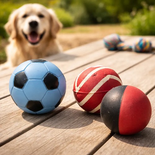 Pelota De Goma X 3 Juguete Pingpong O Mascotas Perro 6cm Bordó