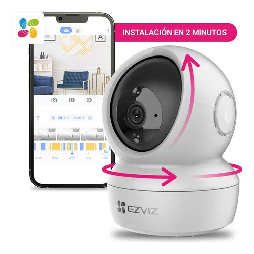 Cámara De Seguridad Ezviz H6c Ip Con Resolución Full Hd Visión Nocturna Incluida Color Blanco