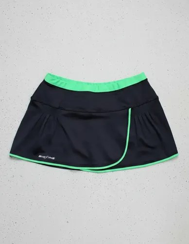 Pollera Con Short Big Fine T -m Negra Licra Excelente Negro Liso M