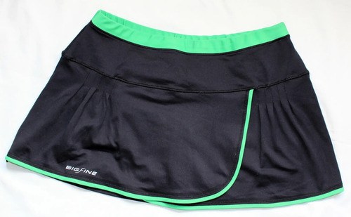 Pollera Con Short Big Fine T -m Negra Licra Excelente Negro Liso M - 2