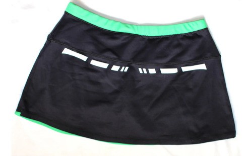 Pollera Con Short Big Fine T -m Negra Licra Excelente Negro Liso M - 3