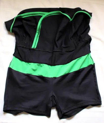 Pollera Con Short Big Fine T -m Negra Licra Excelente Negro Liso M - 4