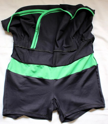 Pollera Con Short Big Fine T -m Negra Licra Excelente Negro Liso M - 7
