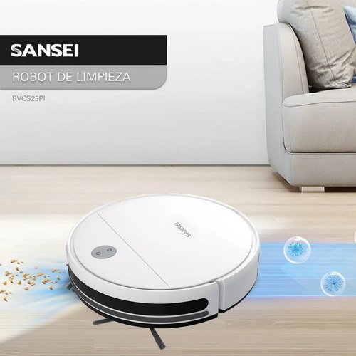 Aspiradora Robot Sansei Rvcs23pi Blanca Sensor Antichoque Blanco