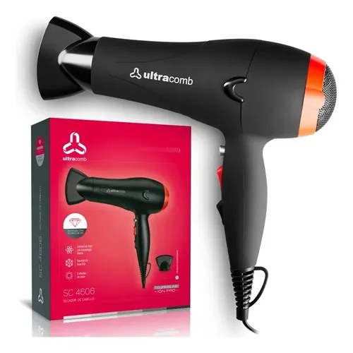 Secador De Pelo Ultracomb Tourmaline Ion Pro Negro Sc-4606 Negro