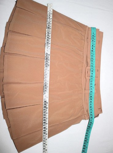 Pollera Off Line T- M Beige Importada Tablas Estira Dryfit Beige Lisa M - 6