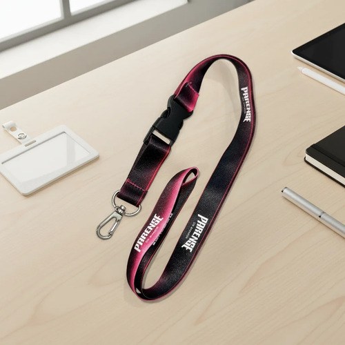 Porta Credenciales Parense De Manos Llavero Laynard 52 Cm Negro