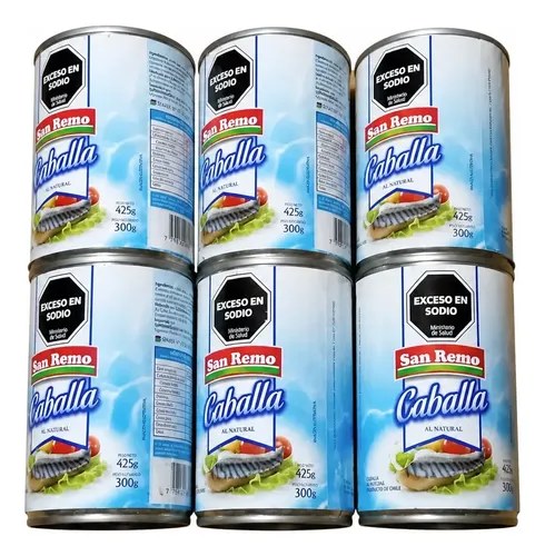 6 Caballa Al Natural San Remo 425g Neto 300g Escurrido