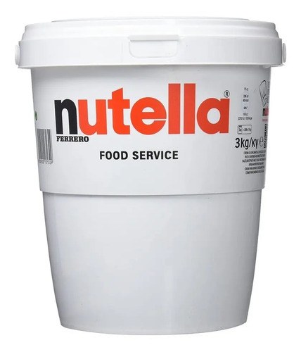Crema De Avellanas Con Cacao Nutella 3kg Ferrero Bote Original