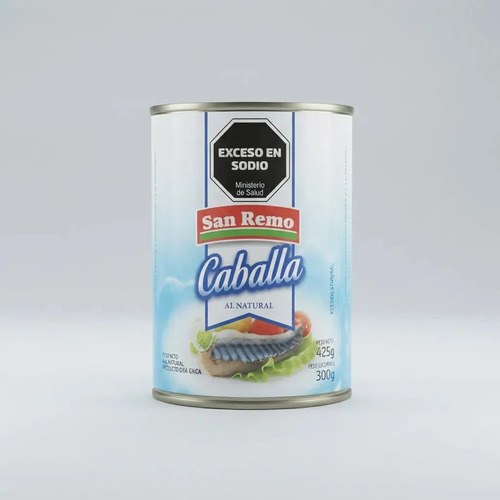 Caballa Al Natural San Remo 425g Neto 300g Escurrido