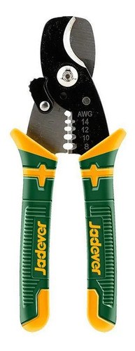 Pinza Corta Y Pelacables Jadever De 180 Mm Con 4 Medidas, Verde