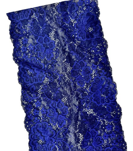 Puntilla Elástica Color Azul Noche Lencería Largo 3.5mx18cm Azul