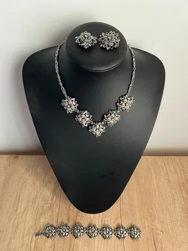 Conjunto Plata 925 Collar, Aros. Pulsera Consultar Stock Plateado