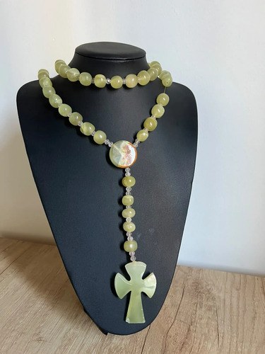 Rosario De Ónix Grande 70 Cm Verde