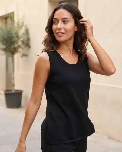 Remera Negra Tejida Paquito T -m Elastizada Super Linda Negro Sin 42 Liso