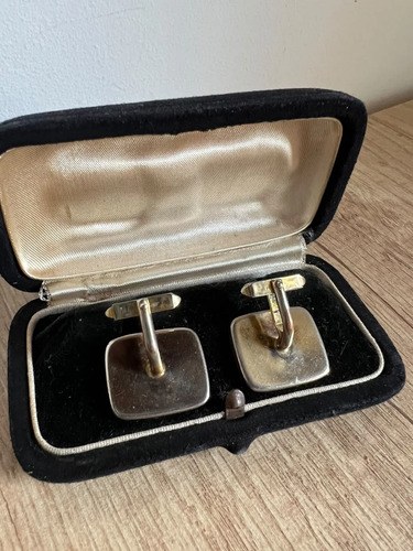 Par De Gemelos De Metal Con Nacar Beige - 3