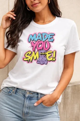 Remera Unisex Blanca T-m Logo Fluor Algodón Nueva Blanco Estampa Fluo M Estampa Localizada