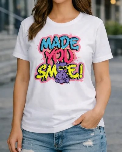 Remera Unisex Blanca T-m Logo Fluor Signo Fluo Blanco Logo Fluor M Lisa