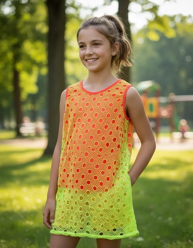 Remera Viking Para Niñas Motivi Amaril Rosa Poliéste Flúor Amarillo Liso S Estampado