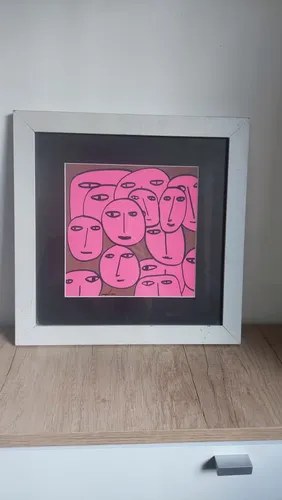3 Cuadros Póster Dibujo Milo Locket Enmarcado 36 X 36 Cm - 3