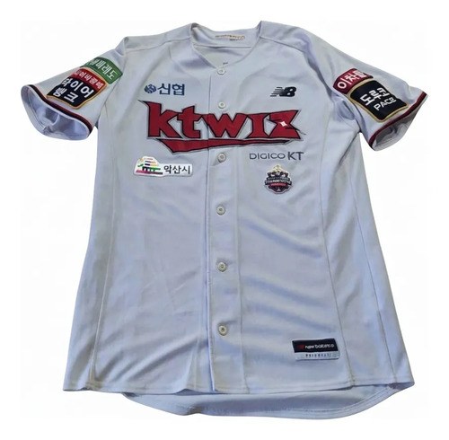 Camiseta Beisbol Kt Wiz Champions New Balance Coreana Blanco L