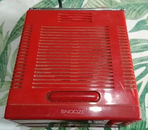 Reloj Despertador Digital Technidyne Con Radio Am/fm Retro Rojo - 5