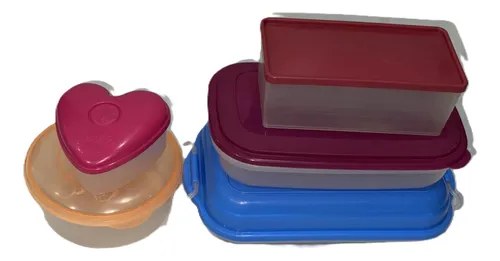 Set Taper Hermético Contenedor X 5 Varios Tamaños Agua