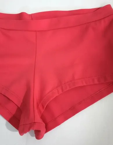 Short Culote De Licra Playa Pileta Color Coral Talle L Coral Liso L - 3