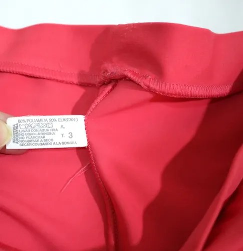 Short Culote De Licra Playa Pileta Color Coral Talle L Coral Liso L - 6
