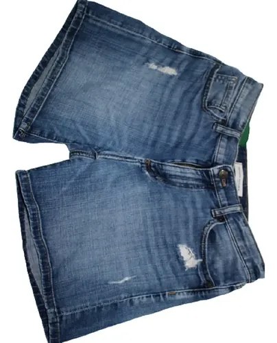 Short Banana Republic Poco Uso Jean Celeste T 30 Azul Claro Lisa L - 10