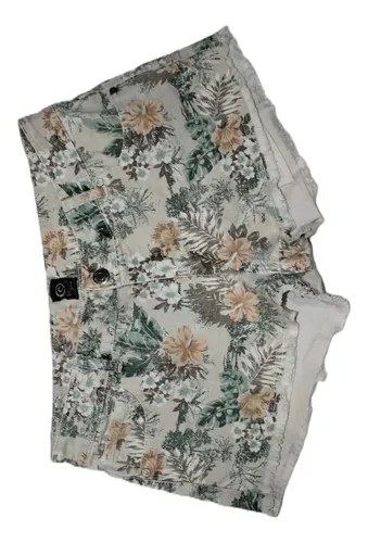 Short De Jean Floreado Clasico T-40 Rip Curl Cintura 38 L Verde Lima Floreado L - 3