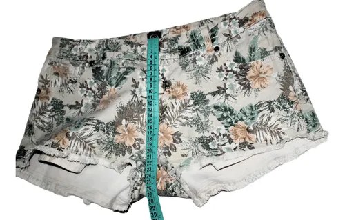 Short De Jean Floreado Clasico T-40 Rip Curl Cintura 38 L Verde Lima Floreado L - 9