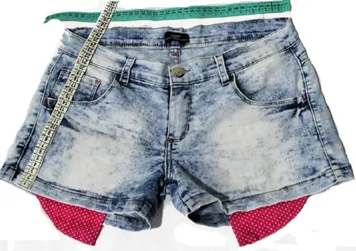 Short Jean Jazsy Tiro Medio T 40 Elastizado Celeste Nevado Celeste Nevado M - 5