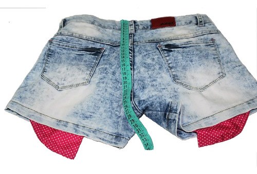 Short Jean Jazsy Tiro Medio T 40 Elastizado Celeste Nevado Celeste Nevado M - 7